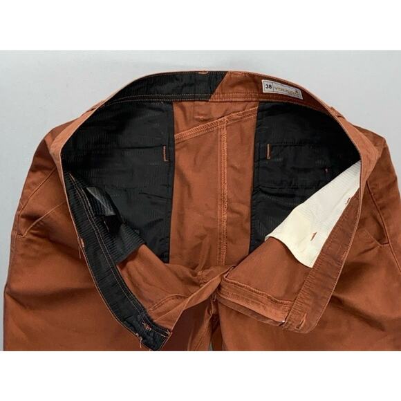 Volcom Men's Flat Front Crop Chino Skate Pants, Long Shorts. Burnt Orange, 38X24 - Picture 7 of 9